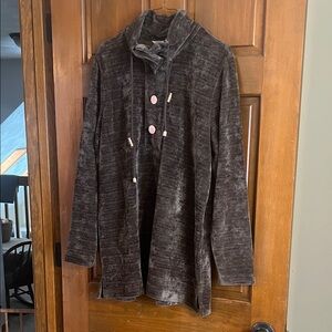 Soft Surroundings, Crushed Brown Green  Women's Size Large, Sweatshirt Sweater